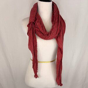 Free People Women's Scarf | Heather Red | 100% Cotton